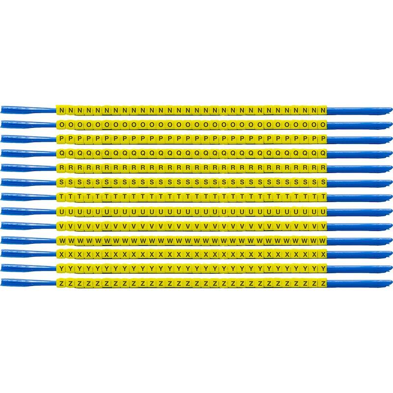 DRAADMERKER - BRADY 135124 - 'N-Z' ZWART OP GEEL X(390 EA)