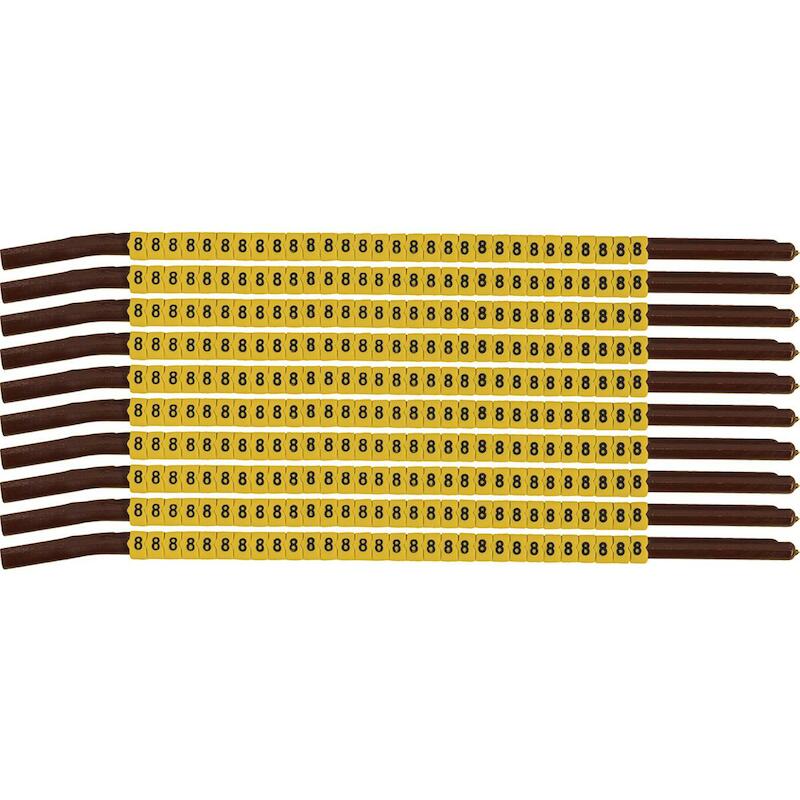 MARQUEUR '8' NOIR/JAUNE     333908(300)      BRADY