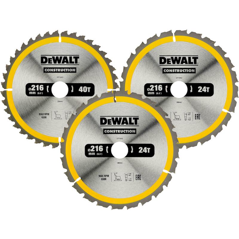SET CIRKELZAAGBLADEN        DT1962-QZ  (3ST)DEWALT