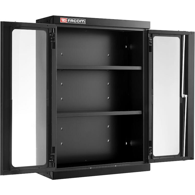 MEUBLE HAUT PORTES VITREES  JLS3-MHSPVBS NOIR FACO