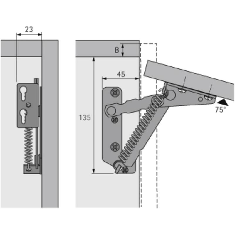 COMPAS DE RELEVAGE NICKELÉ  40722 JUNIOR   HETTICH
