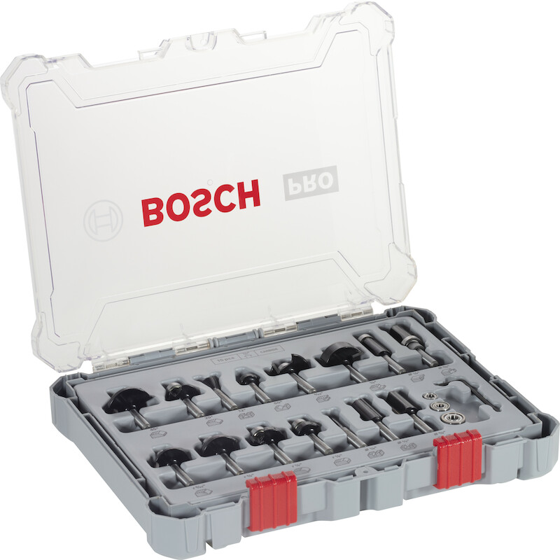 JEU DE FRAISES MIXTES 1/4"  2607017473 (15PC)BOSCH