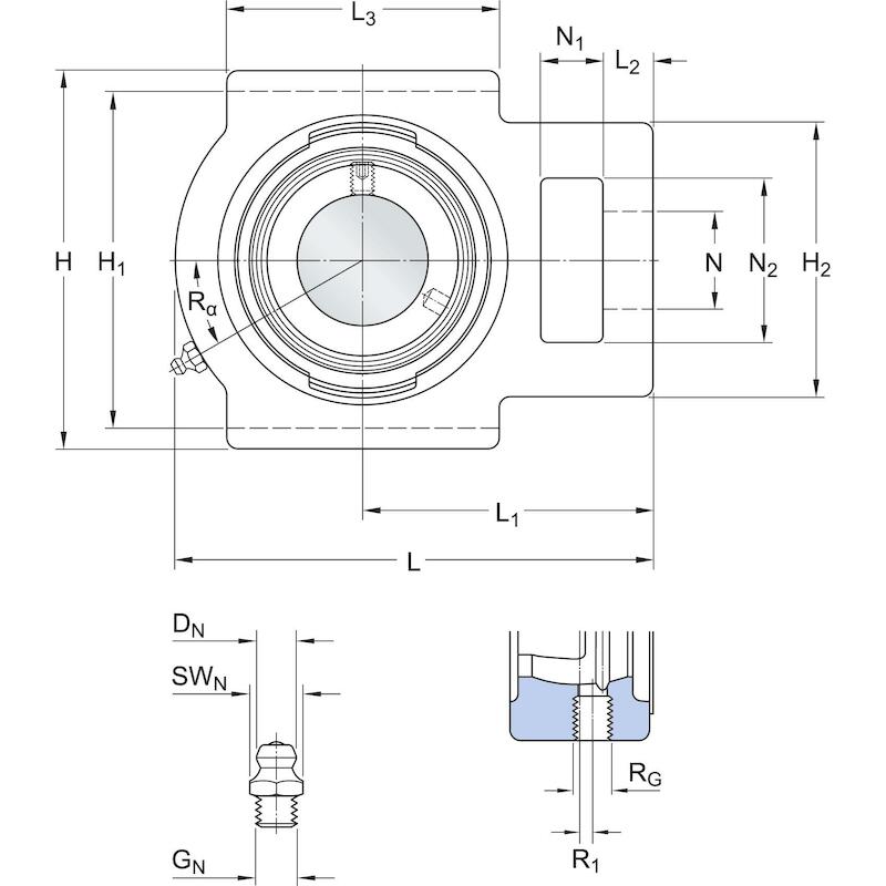 Y-CLAMP BLOCK TU 45 FM SKF
