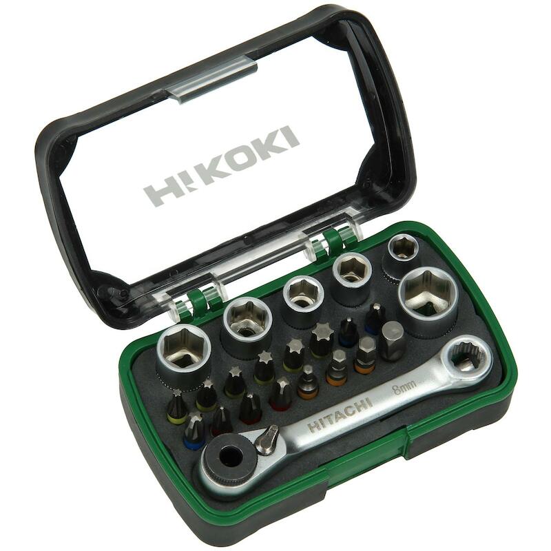 JEU D'EMB.+CLÉ CLIQ.+DOUILL.750362    (24PC)HIKOKI