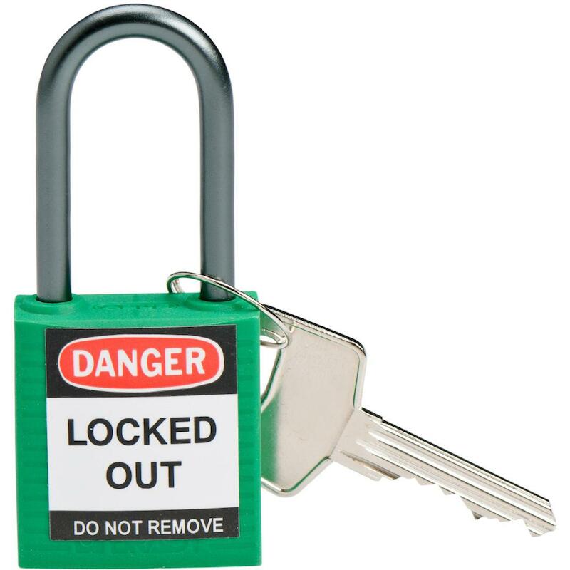 COMP SAFE PADLOCK 32MM SHA KD GREEN/6  BRADY   6ST