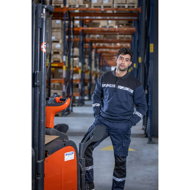 SWEATSHIRT POLO             7100 NOIR   4XL PROJOB
