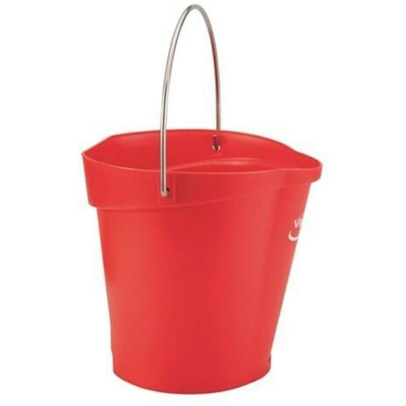 SEAU PP INOX ROUGE          5688/4  6L       VIKAN