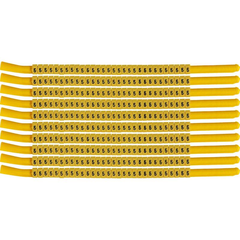 MARQUEUR '5' NOIR/JAUNE     333305(300)      BRADY