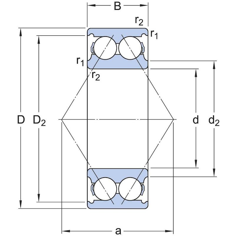 HOEKCONTACTKOGELLAGER - SKF 3306 A/C3