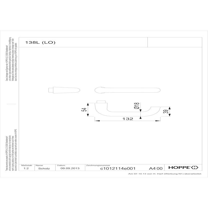 DEURKRUK 138L F1 GATDEEL    3275966 - ALU    HOPPE
