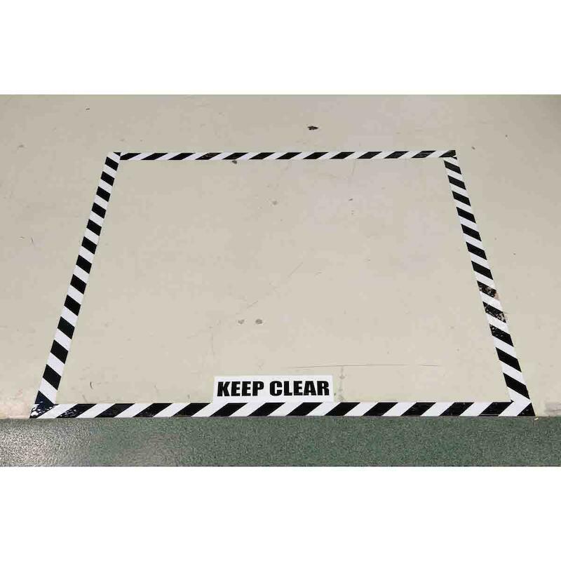 VLOERMARKERINGSTAPE - BRADY 104349 - ZWART EN WIT 76,2 MMX30 M