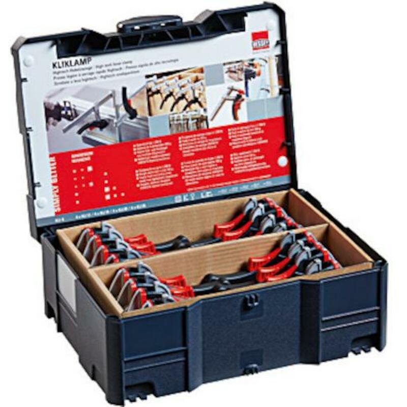 SPANKLEMMENSET - BESSEY KLI-S KLIKLAMP IN KOFFER -(16 EA)