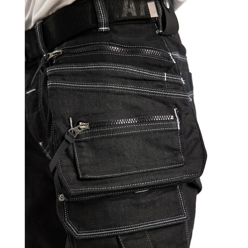 BROEK DENIM STRETCH HZ      1990 ZWART   C48 BLAKL