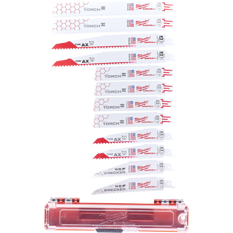 JEU LAMES SCIE SABRE SAWZ.  49222229 (12PC)MILWAUK