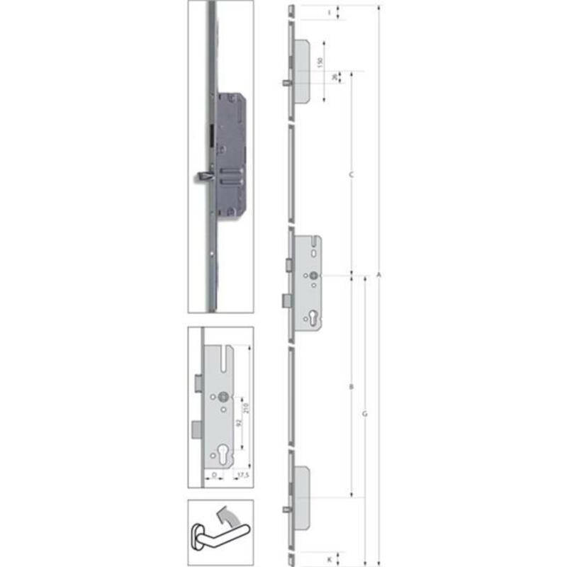 3-PUNTPINSLOT KRUKBED.B001  AS4350-F16/55/72   KFV