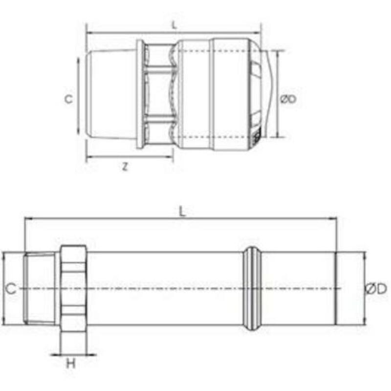 QUEUE LISSE M 76X2 1/2"BSPT RR05 L1 20    TRANSAIR