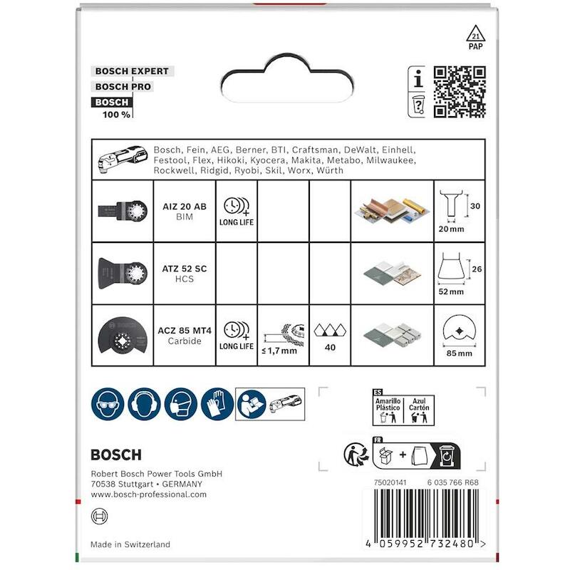 TEGELZAAGBLADENSET          2607017773 (3ST) BOSCH