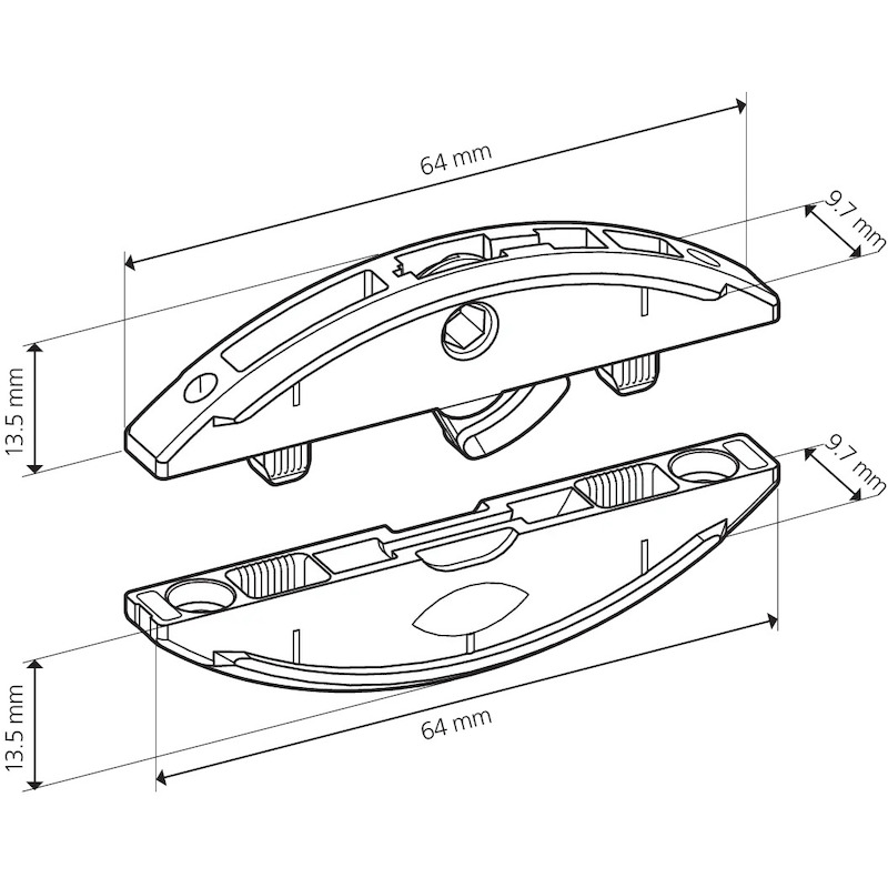 LAMELLENDEUVEL - LAMELLO CLAMEX - 27X66X9,7 MM (80PAAR)