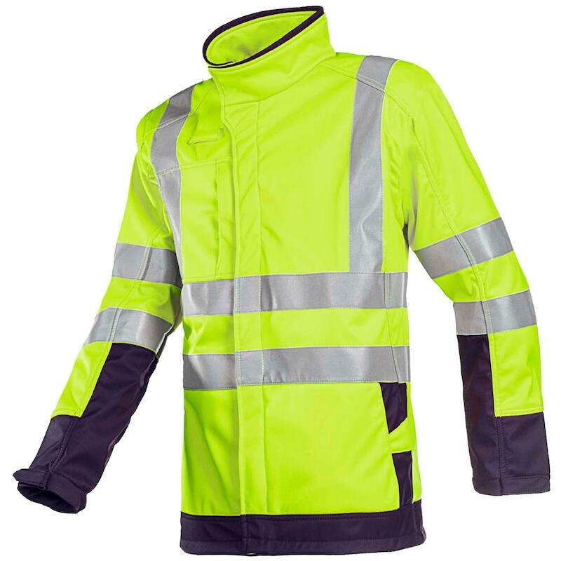SIGNALISATIEWINTERJAS SOFTSHELL - SIOEN 9633 - FLUOGEEL EN MARINE S