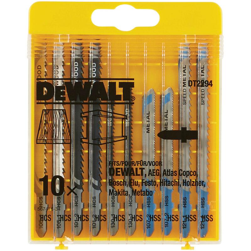 JEU LAMES SCIE SAUTEUSE B/M DT2294-QZ (10PC)DEWALT