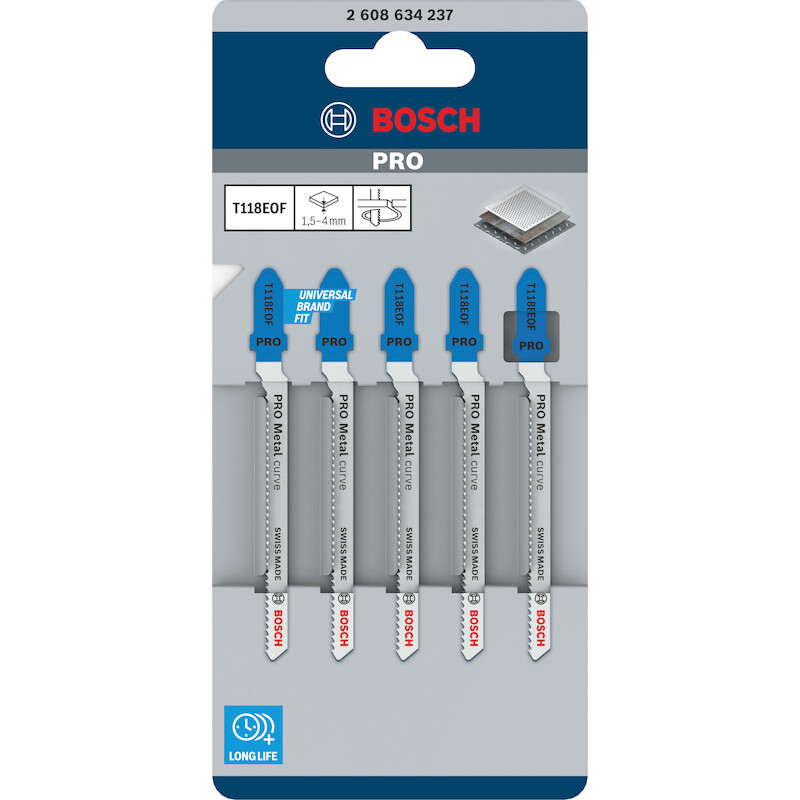 LAME SCIE SAUT.T118 MÉTAL   2608634237  (5PC)BOSCH