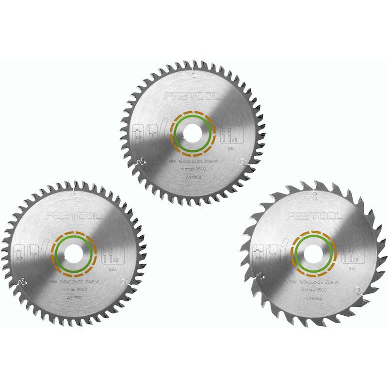 ASSORT.LAMES SC.CIRC.160MM  KSB-SORT/3 W (3PC)FEST