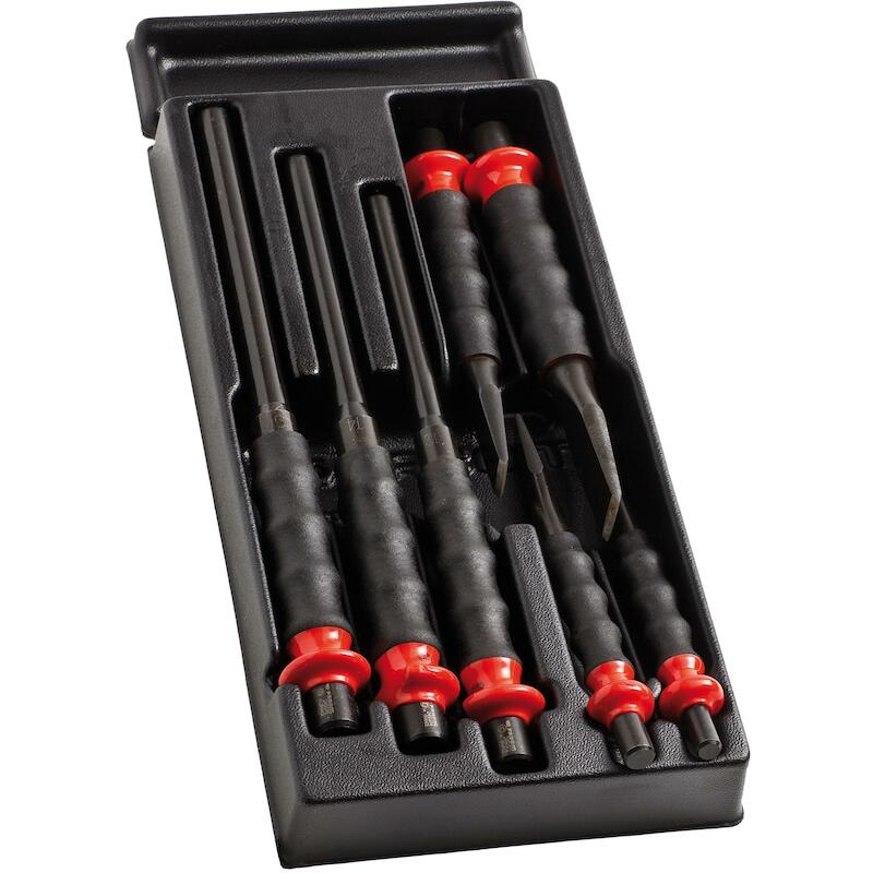 BEKLEDE GEREEDSCHAPSSET     MOD.CG1PB   (7ST)FACOM