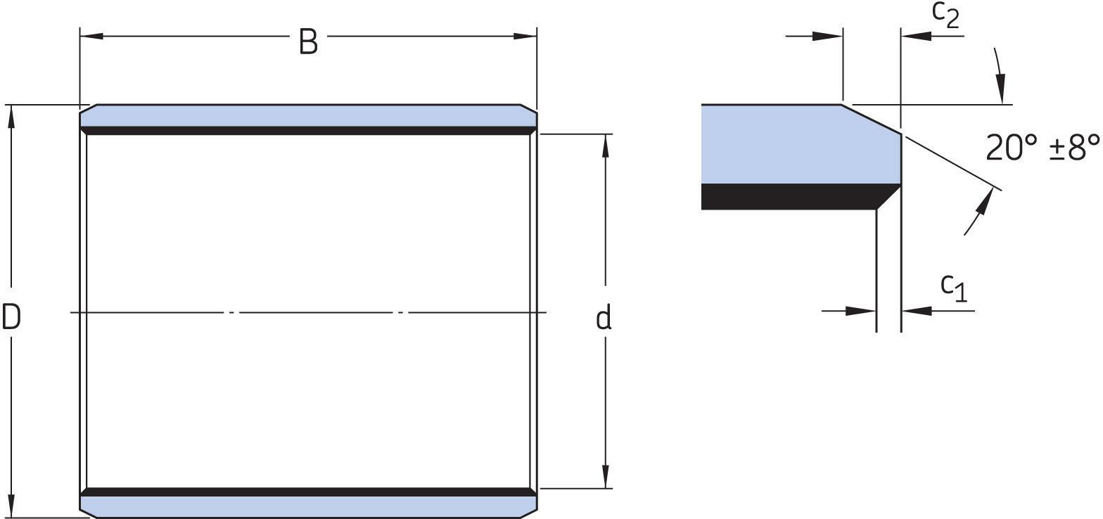 DOUILLE COULISSANTE - SKF PCM 081010 E - PTFE COMPOSITE