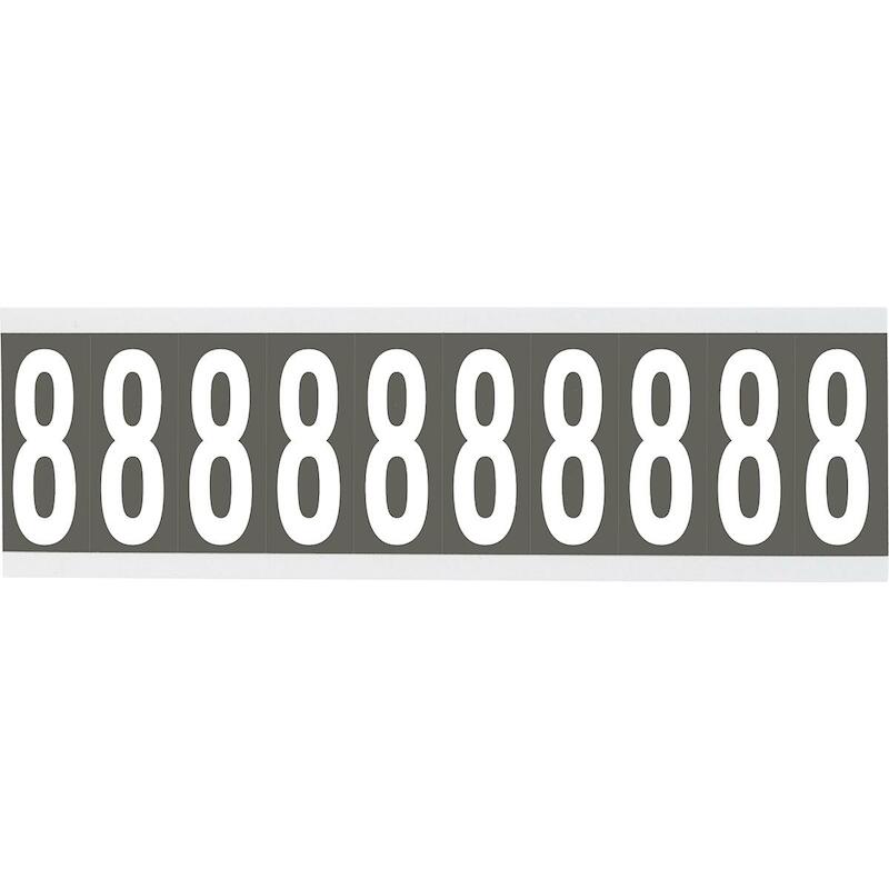 CIJFER - BRADY 912015 - '8' WIT OP GRIJS 22X57 MM(250 EA)