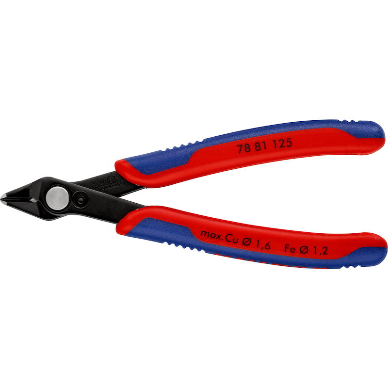 Knipex - Elektronica-zijkniptang - 78 81 125 - Electronic Super Knips - Gebruneerd - Meercomponentengreep - 125 mm - 02301806