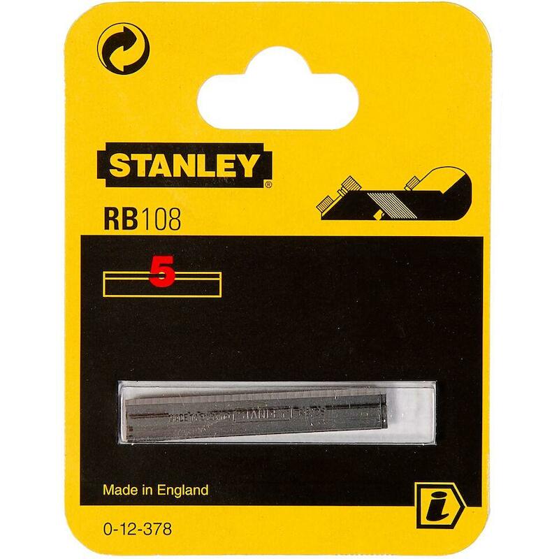 LAME DE RABOT DROITE  50MM  0-12-378 (5PC) STANLEY