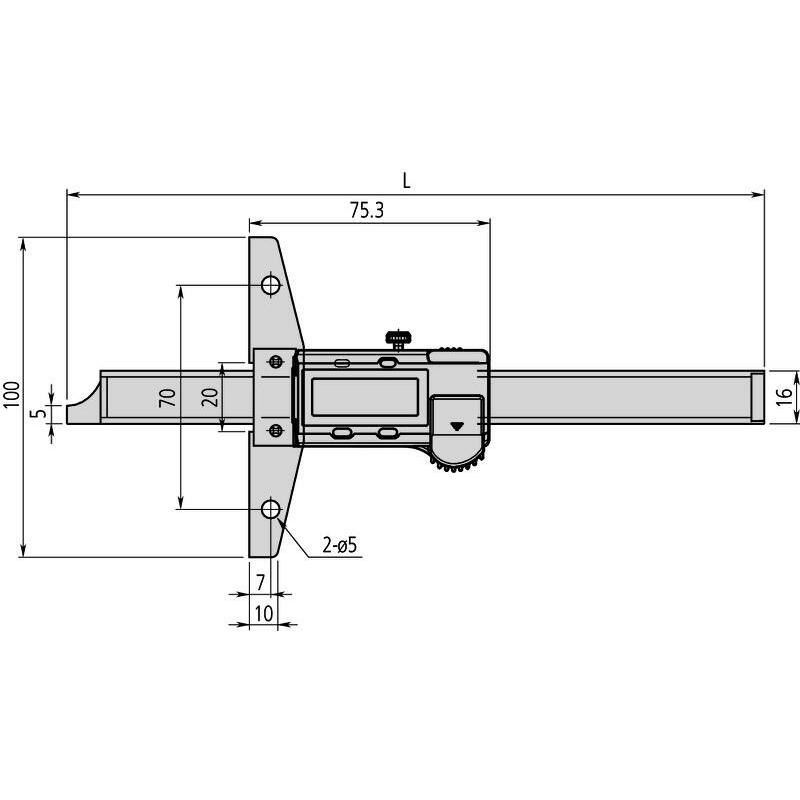 DIEPTESCHUIFMAAT 0-200MM DI.571-202-30 0,02MM MITU