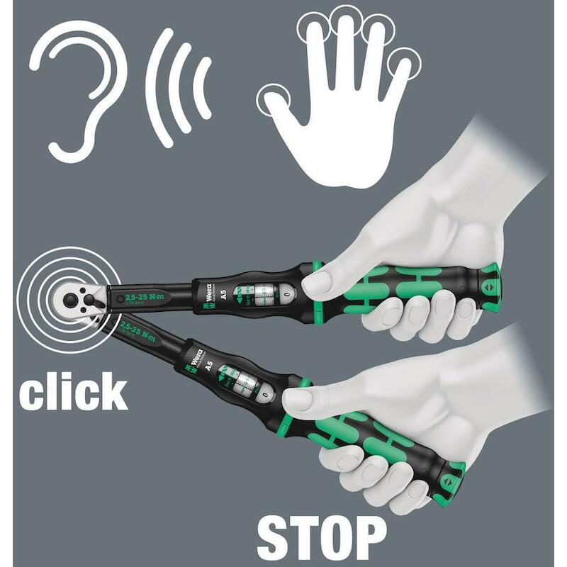 MOMENTSLEUTELSET 1/4"(21ST) CLICK-TORQUE A 6 SET 1
