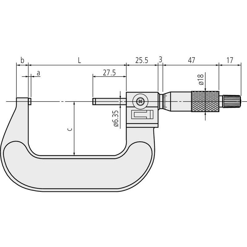 JEU MICROMÈ.EXTERIEUR 0-100 193-902 (4PC) MITUTOYO