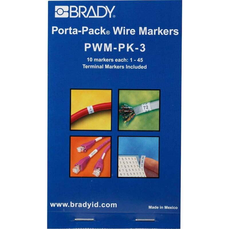 DRAADMERKERBOEKJE - BRADY 031203 - ZWART OP WIT