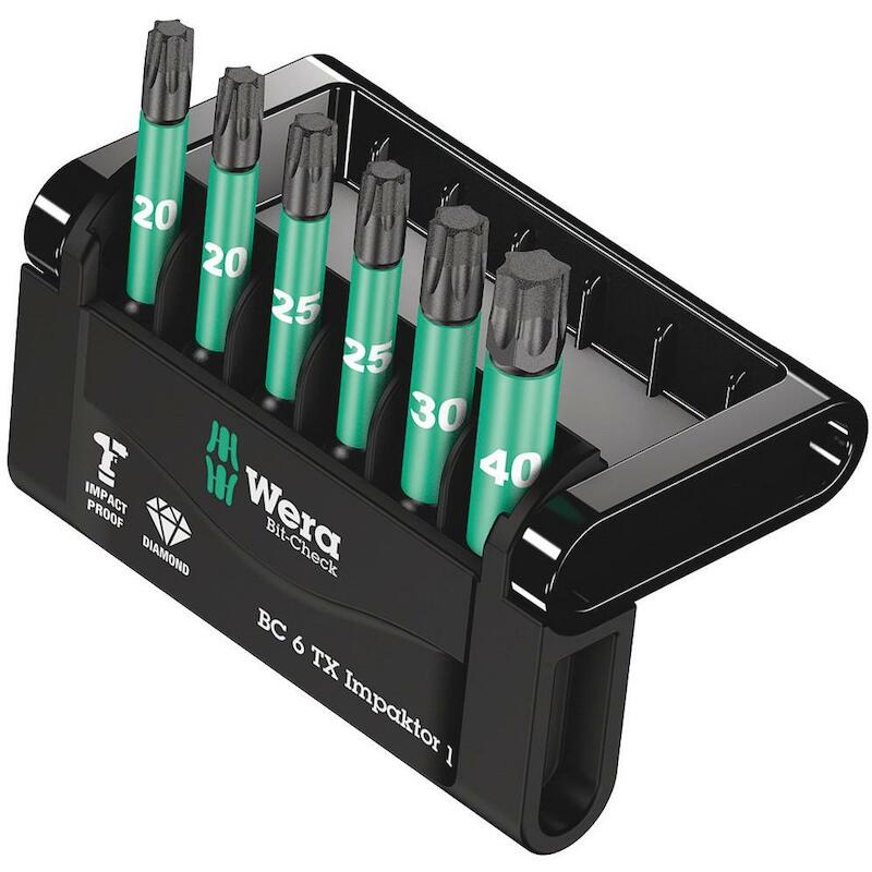 WERA BIT-CHECK 6 TX IMPAKTOR 1 (6-delig)