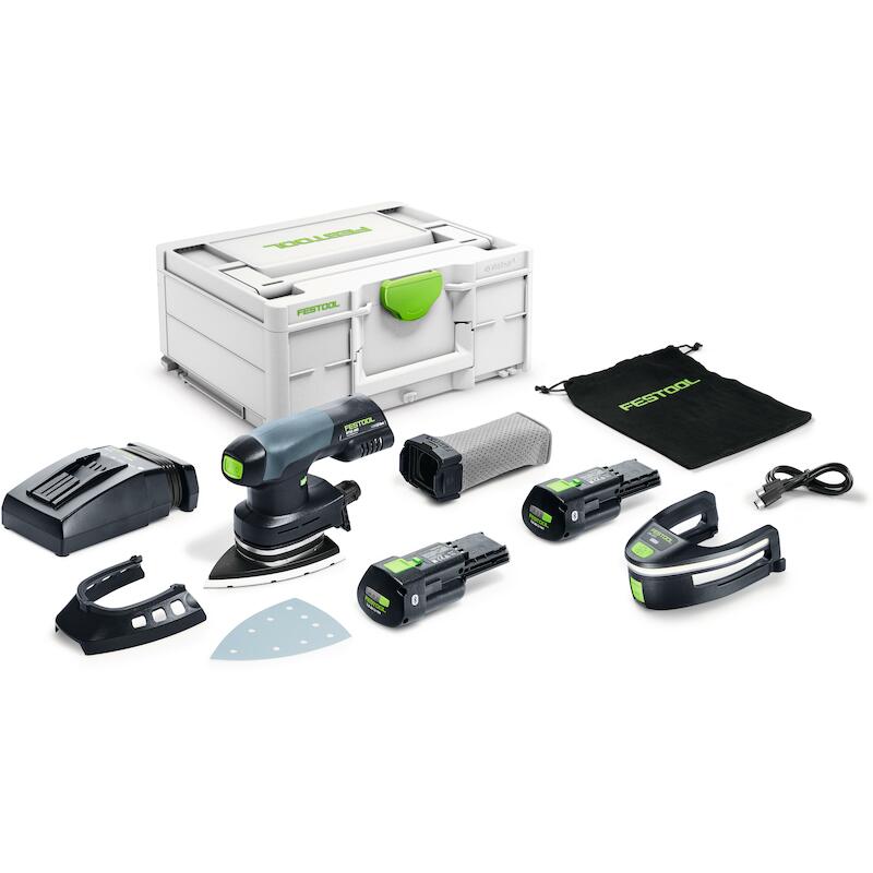Festool - Cordless delta sander - dtsc 400 3.0 I-Plus - 18 V - 2x 3.0 Ah - 100 x 150 mm - Systainer SYS3 M 187 - 08149602