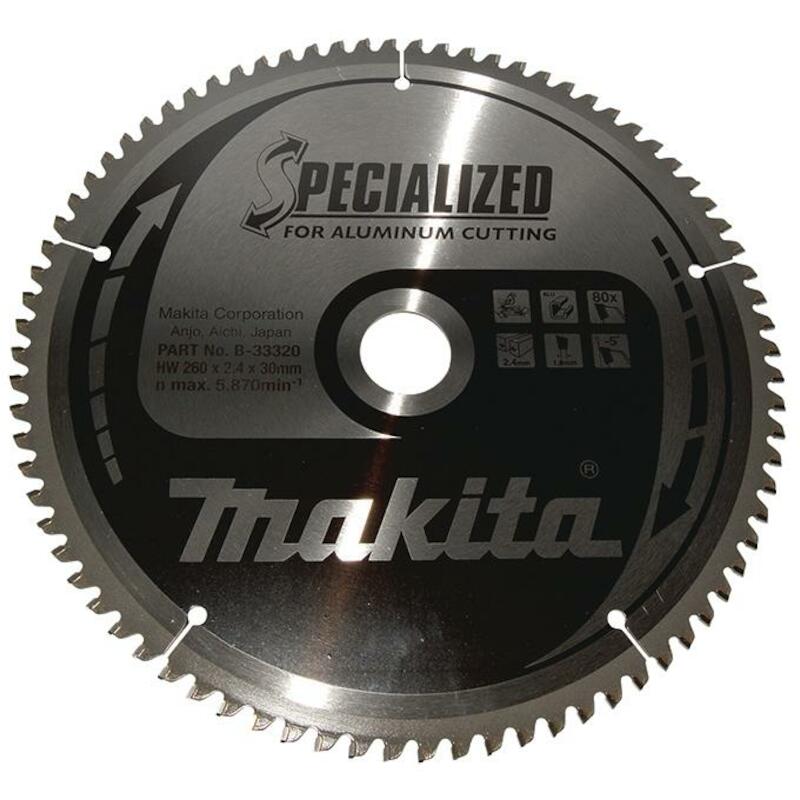 CIRKELZAAGBL.260X2,3X30 80T B-33320 ALU.    MAKITA
