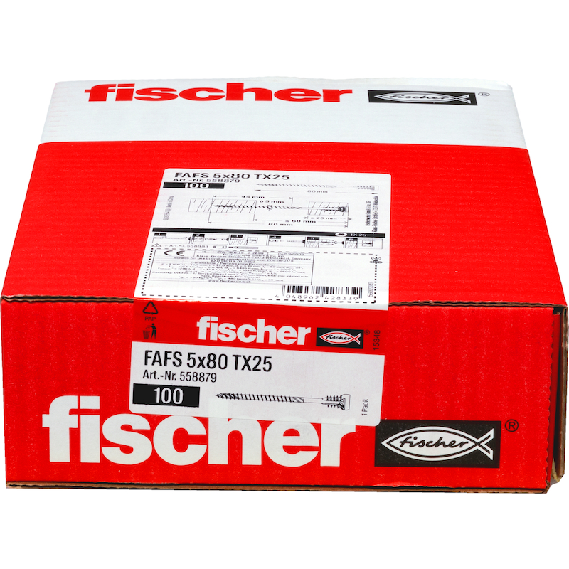 STELSCHROEF FAFS 5X80MM     558879         FISCHER