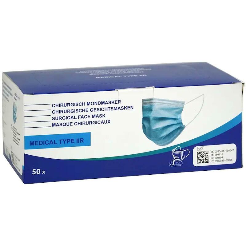 Hy@pro - Surgical face mask - Type iir - 3-PLY - blue - 50 pieces - 03329724