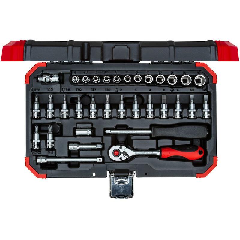 RATEL+HANDDOPPEN 1/4"       R4900 (33ST)GEDORE RED