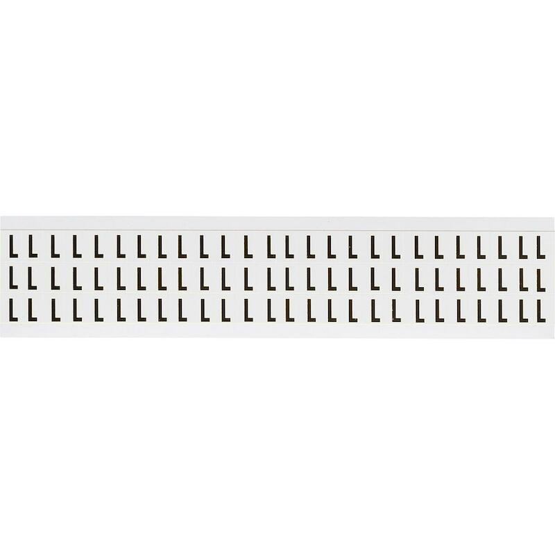 LETTER - BRADY 234174 - 'L' ZWART OP WIT 9X13 MM (1950 EA)