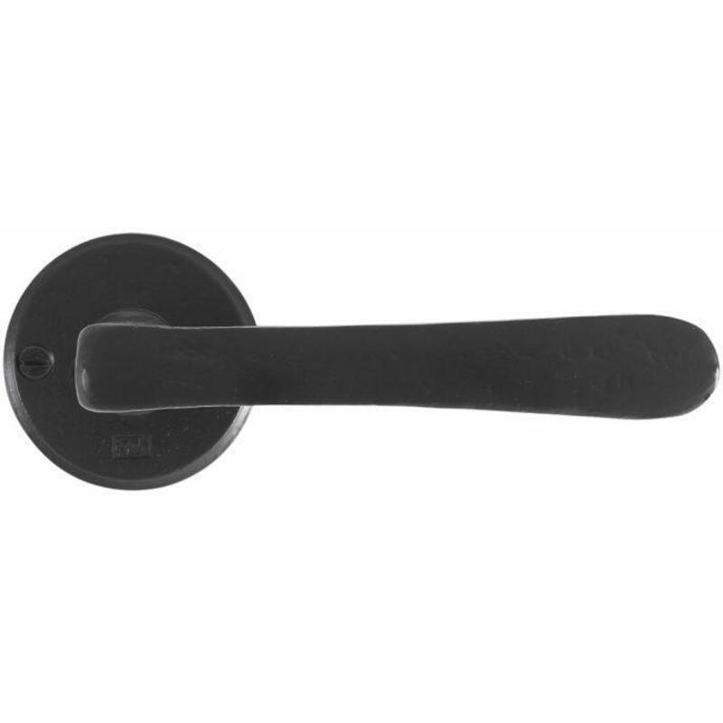 Pure - pair of door handles - lever and lever rosette - PHL/50R - L+L - aged iron black - vo - without key rosettes - 02395657
