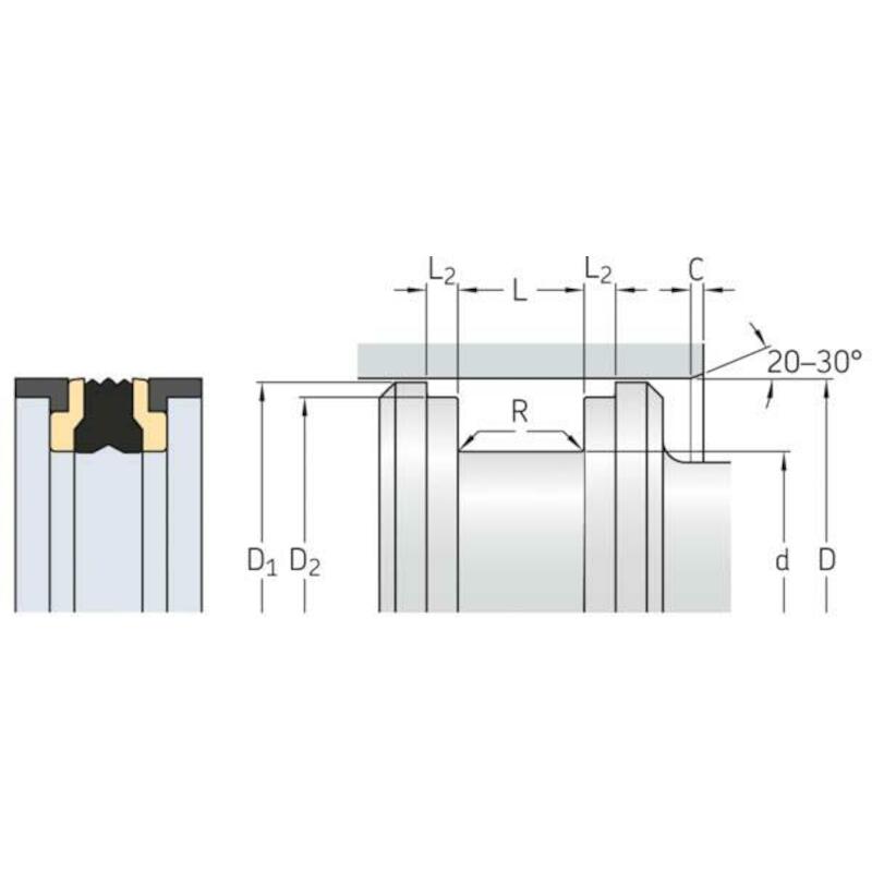 JOINT DE PISTON             MD 80X65X20-L      SKF