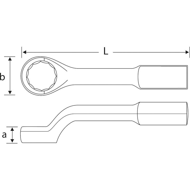 CLÉ POL. À FRAPPER 1.5/16"  315Z COUDÉ       BAHCO