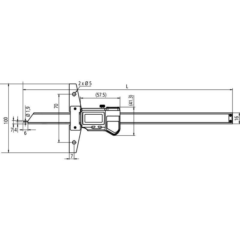 DIEPTESCHUIFMAAT 0-150MM    571-301-20 0,01 MITUTO