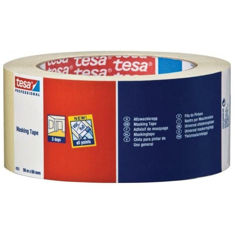 Tesa - Ruban de masquage Tesakrepp 4323 - 50 mm x 50 m - 125 µm - 03242097