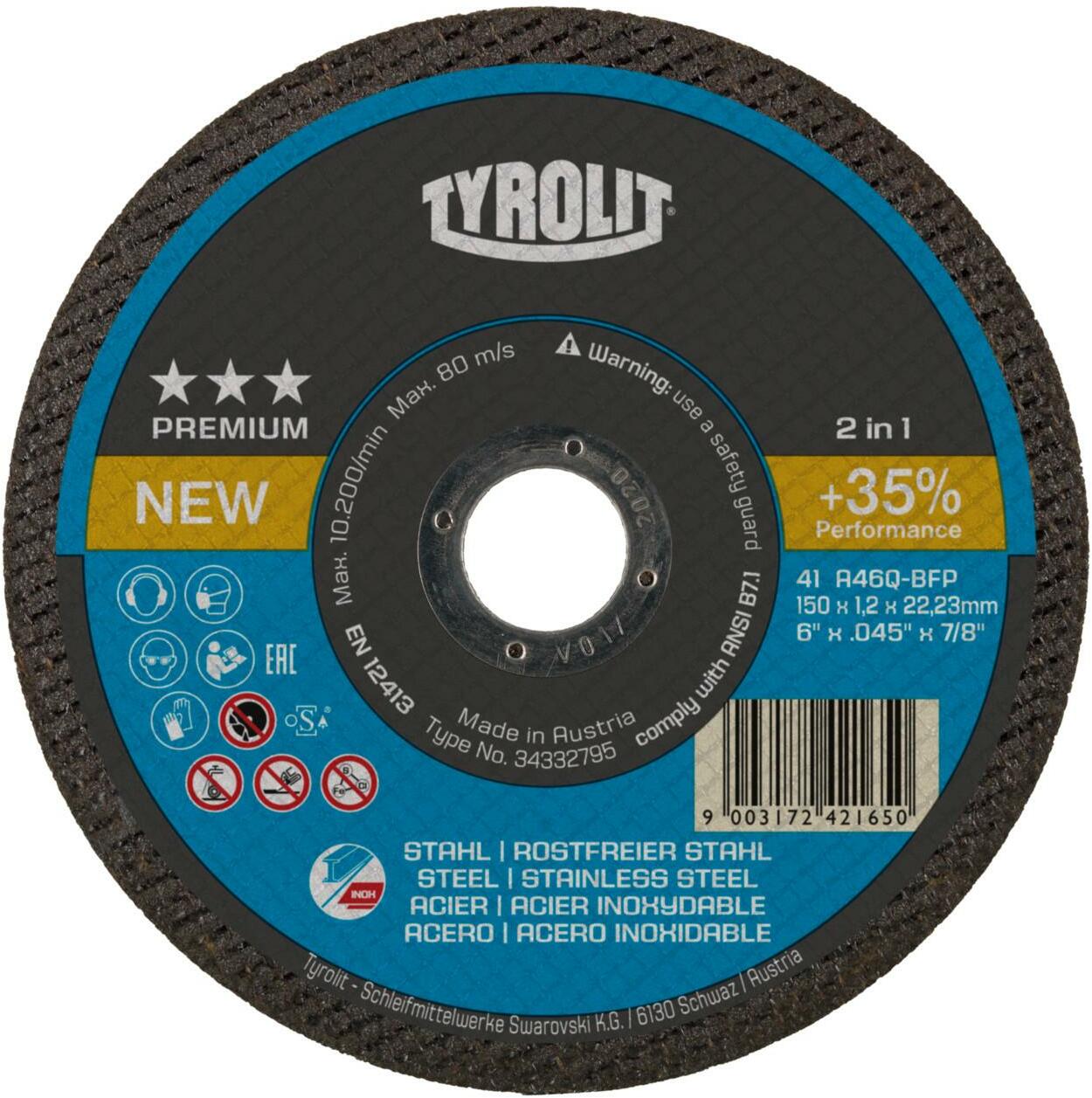 DISQUE TRONÇ. 125X1,0X22,23 PREMIUM        TYROLIT