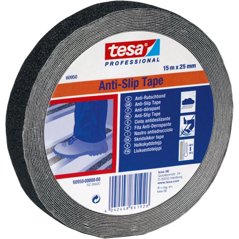 RUBAN ADH.ANTI-SLIP NOIR    60950 100MM X 15M TESA