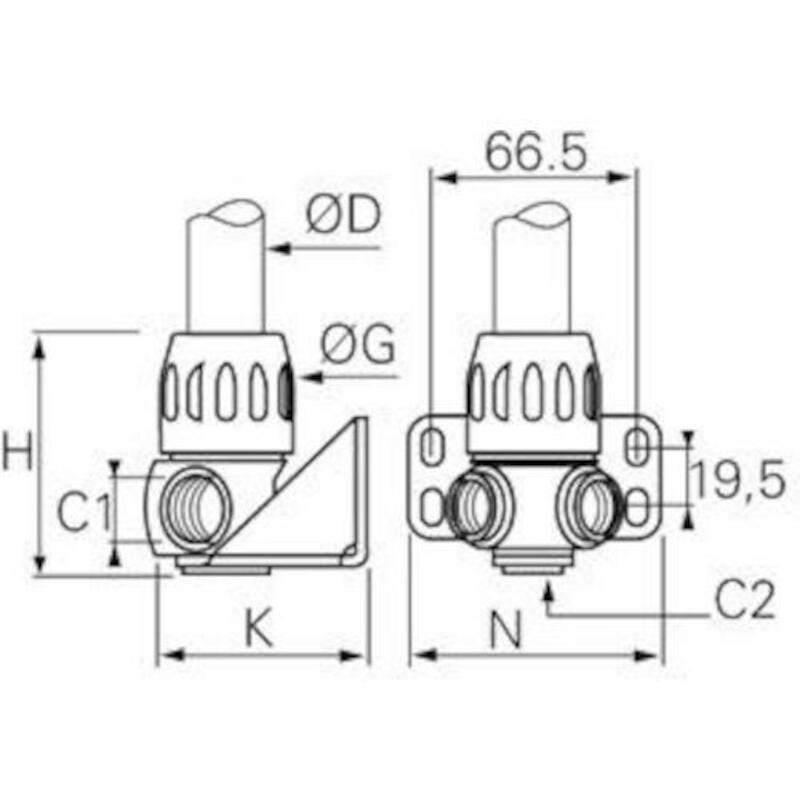 PLAQUE DE FIX.25MM - 2X1/2" 6681 25 21    TRANSAIR